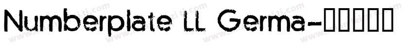 Numberplate LL Germa字体转换